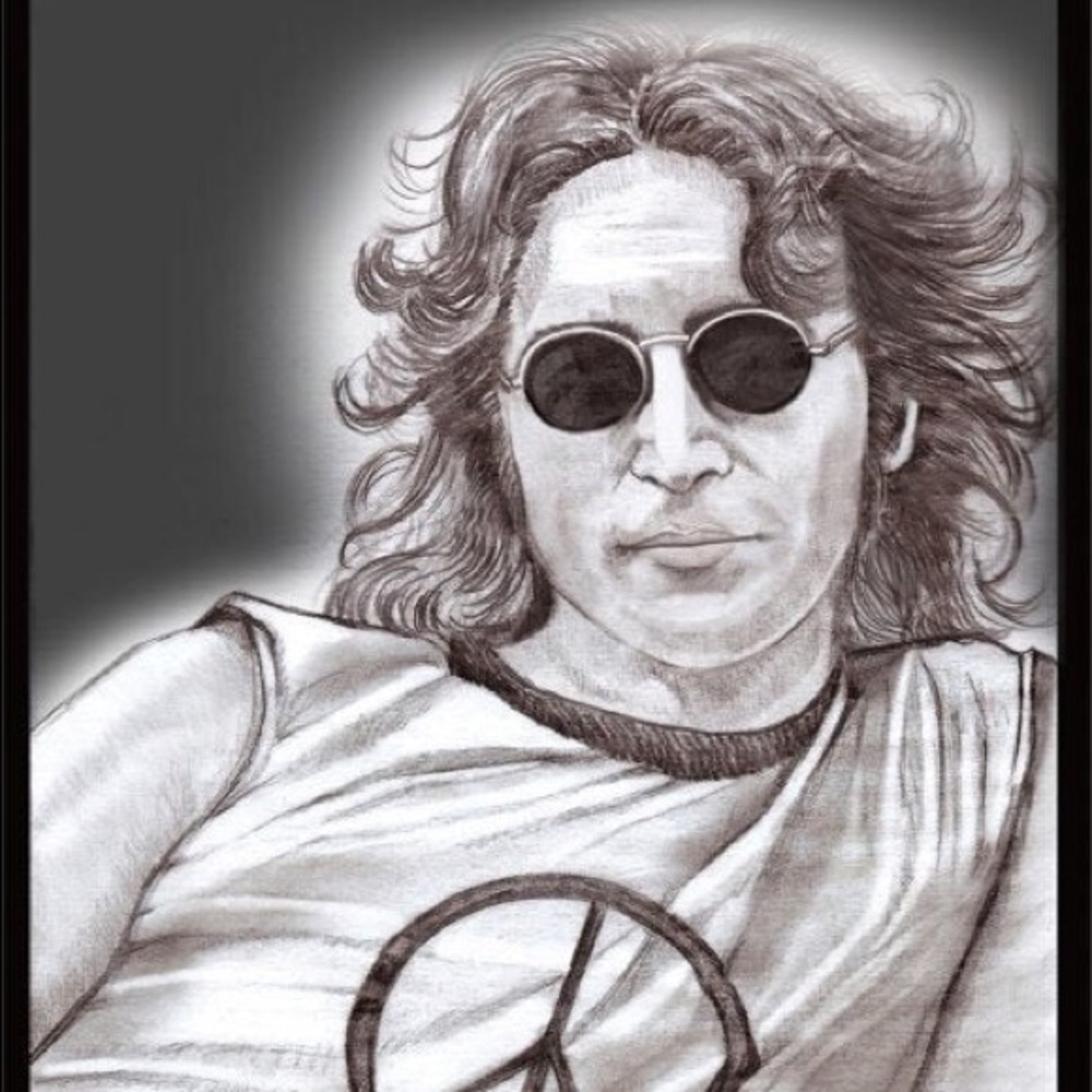 John Lennon Peace Print by Connie Troupe